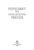 E-Book (pdf) Festschrift für Hans-Joachim Priester von 
