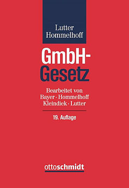 E-Book (pdf) GmbH-Gesetz von Marcus Lutter, Walter Bayer, Peter Hommelhoff