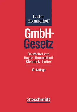 E-Book (pdf) GmbH-Gesetz von Marcus Lutter, Walter Bayer, Peter Hommelhoff
