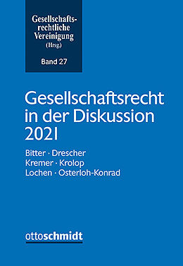 Kartonierter Einband Gesellschaftsrecht in der Diskussion 2021 von 