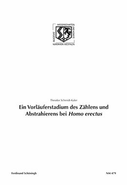 Paperback Ein Vorläuferstadium des Zählens und Abstrahierens bei &quot;Homo erectus&quot; von Theodor Schmidt-Kaler
