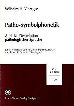 Kartonierter Einband Patho-Symbolphonetik von Wilhelm H. Vieregge