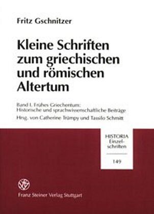 Kleine Schriften zum griechischen und römischen Altertum / Kleine Schriften zum griechischen und römischen Altertum. Band 1