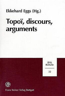 Kartonierter Einband Topoi, discours, arguments von 