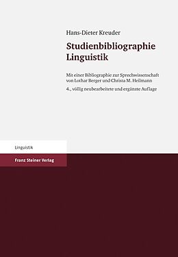 Kartonierter Einband Studienbibliographie Linguistik von Hans-Dieter Kreuder