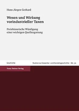 E-Book (pdf) Wesen und Wirkung vorindustrieller Taxen von Hans-Jürgen Gerhard