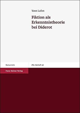Fester Einband Fiktion als Erkenntnistheorie bei Diderot von Yann Lafon