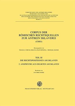 E-Book (pdf) Corpus der römischen Rechtsquellen zur antiken Sklaverei (CRRS) von 