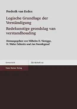 E-Book (pdf) Logische Grundlage der Verständigung / Redekunstige grondslag van verstandhouding von Frederik van Eeden