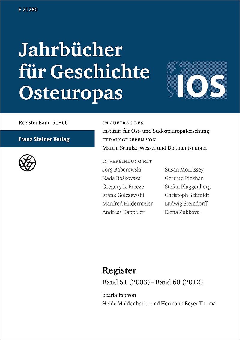 Jahrbücher für Geschichte Osteuropas  Neue Folge