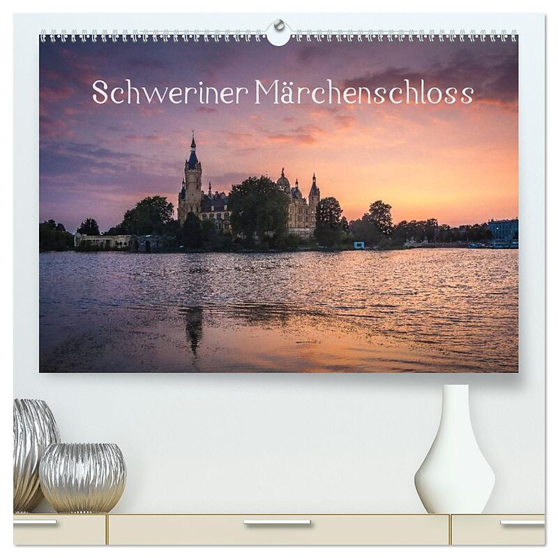 Schweriner Märchenschloss (hochwertiger Premium Wandkalender 2026 DIN A2 quer), Kunstdruck in Hochglanz