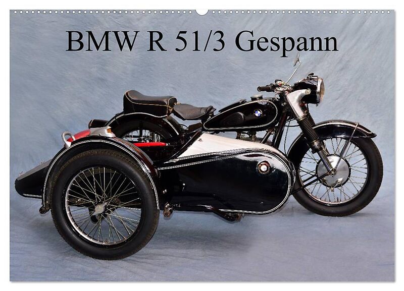 BMW R 51/3 Gespann (Wandkalender 2026 DIN A2 quer), CALVENDO Monatskalender
