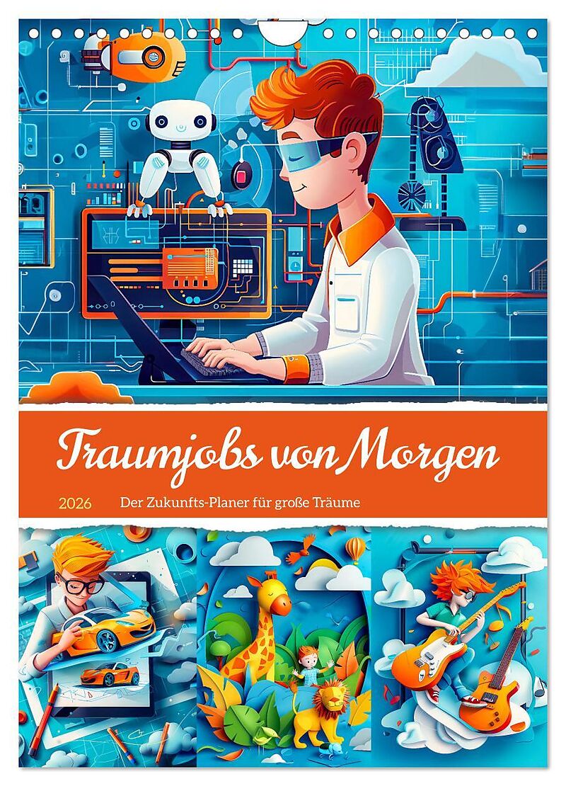 Traumjobs von Morgen - Der Zukunfts-Planer für große Träume (Wandkalender 2026 DIN A4 hoch), CALVENDO Monatskalender