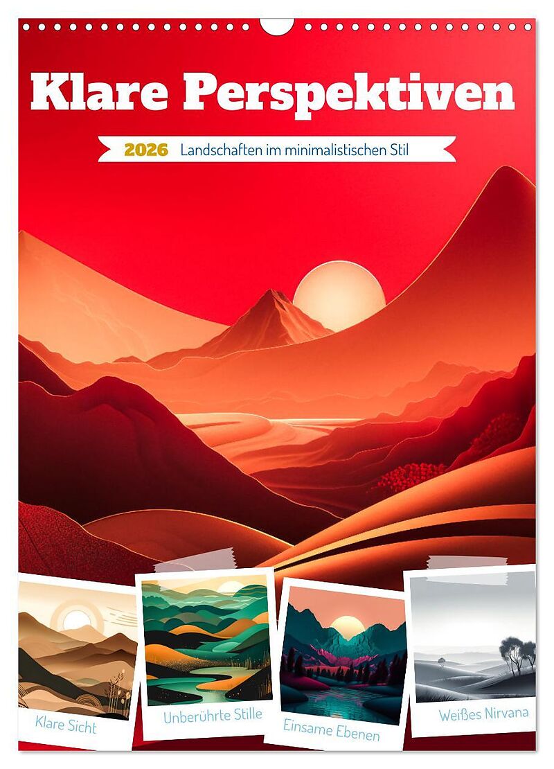 Klare Perspektiven (Wandkalender 2026 DIN A3 hoch), CALVENDO Monatskalender
