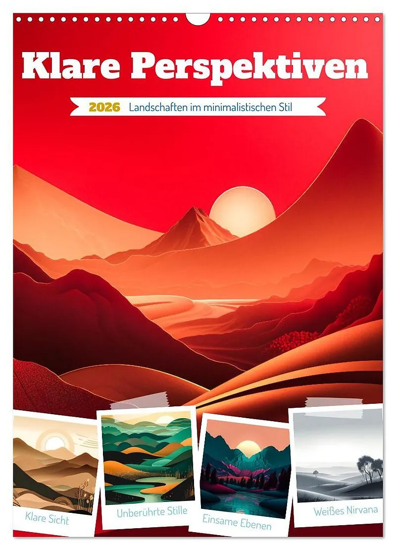 Klare Perspektiven (Wandkalender 2026 DIN A3 hoch), CALVENDO Monatskalender