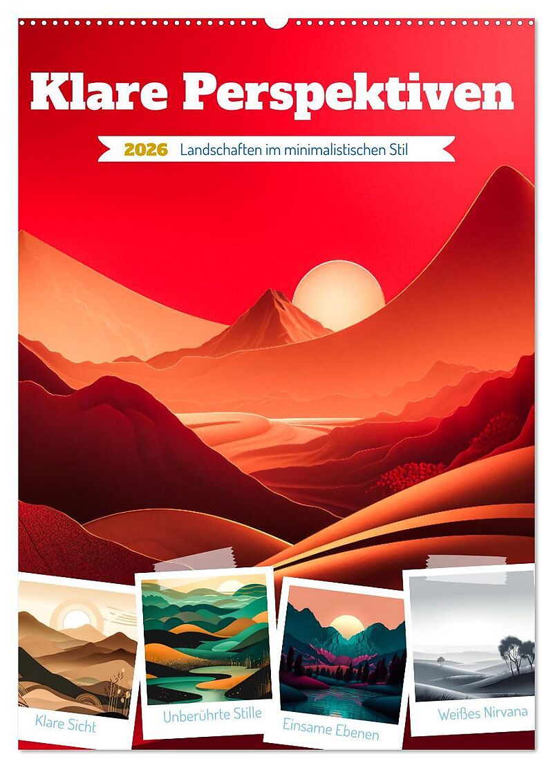 Klare Perspektiven (Wandkalender 2026 DIN A2 hoch), CALVENDO Monatskalender