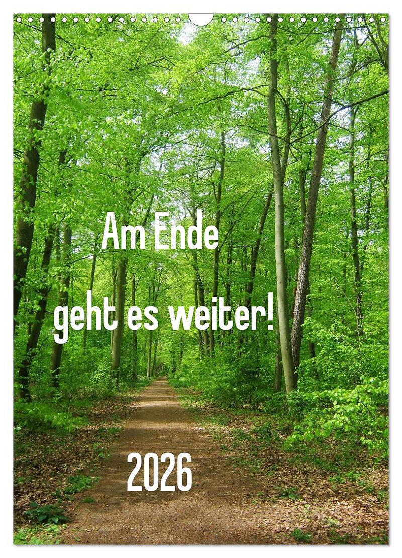 Am Ende geht es weiter! 2026 (Wandkalender 2026 DIN A3 hoch), CALVENDO Monatskalender