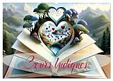 Kalender Coeurs ludiques (Calendrier mural 2026 DIN A2 vertical), CALVENDO calendrier mensuel von Calvendo, Dusanka Djeric