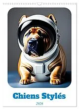 Kalender (Kal) Chiens stylés (Calendrier mural 2026 DIN A3 horizontal), CALVENDO calendrier mensuel von Jérôme Aupeix