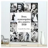 Kalender (Kal) Deux mannequins des années 1950 - Les jumelles Thea et Helga (Calendrier mural 2026 DIN A2 horizontal) calendrier de bureau von Calvendo, Gisela Kruse