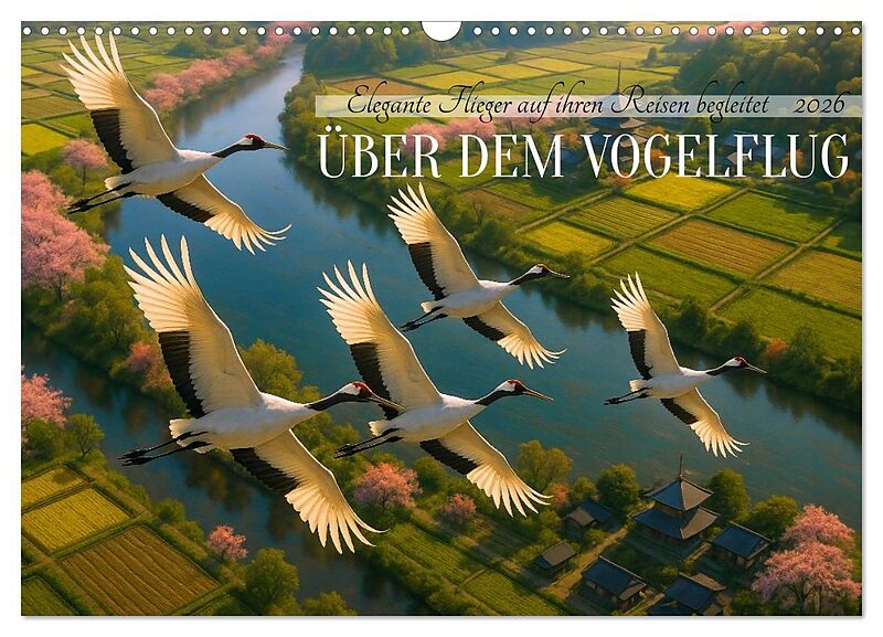 Über dem Vogelflug (Wandkalender 2026 DIN A3 quer), CALVENDO Monatskalender