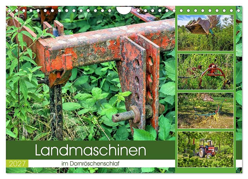 Landmaschinen im Dornröschenschlaf (Wandkalender 2027 DIN A4 quer), CALVENDO Monatskalender