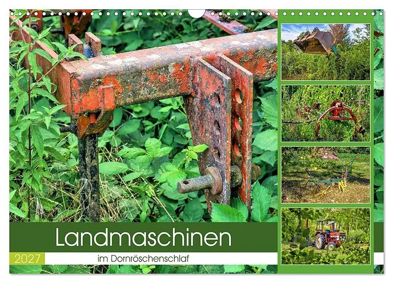 Landmaschinen im Dornröschenschlaf (Wandkalender 2027 DIN A3 quer), CALVENDO Monatskalender