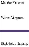 Fester Einband Warten Vergessen von Maurice Blanchot