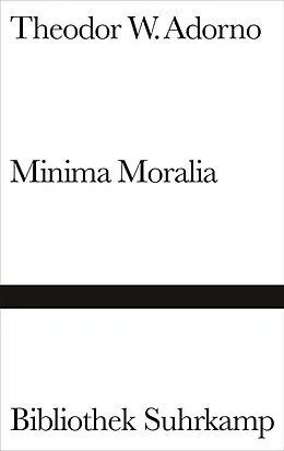 Fester Einband Minima Moralia von Theodor W. Adorno