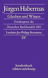Fester Einband Glauben und Wissen von Jürgen Habermas