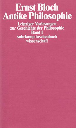 Kartonierter Einband Leipziger Vorlesungen zur Geschichte der Philosophie 19501956 von Ernst Bloch