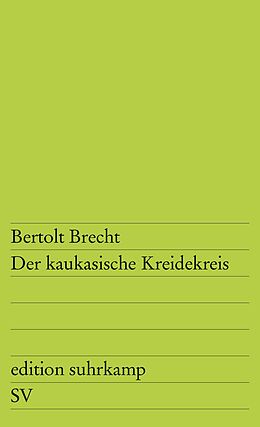 Kartonierter Einband Der kaukasische Kreidekreis von Bertolt Brecht