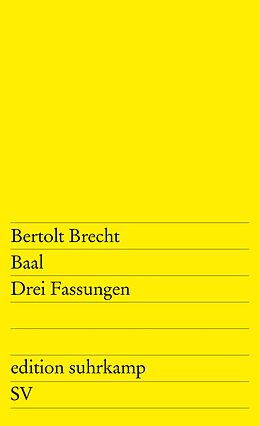 Kartonierter Einband Baal von Bertolt Brecht