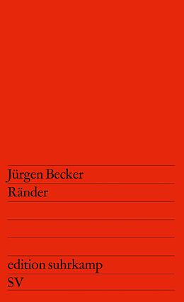 Kartonierter Einband Ränder von Jürgen Becker