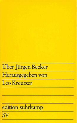 Kartonierter Einband Über Jürgen Becker von Jürgen Becker