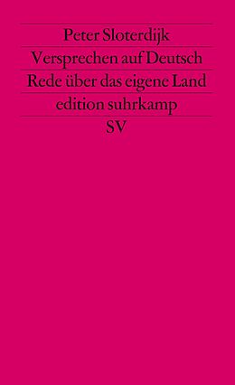 Kartonierter Einband Versprechen auf Deutsch von Peter Sloterdijk