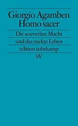 Kartonierter Einband Homo sacer von Giorgio Agamben