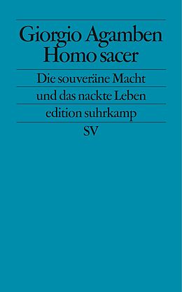 Kartonierter Einband Homo sacer von Giorgio Agamben