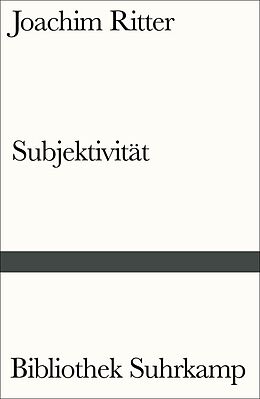 Kartonierter Einband Subjektivität von Joachim Ritter