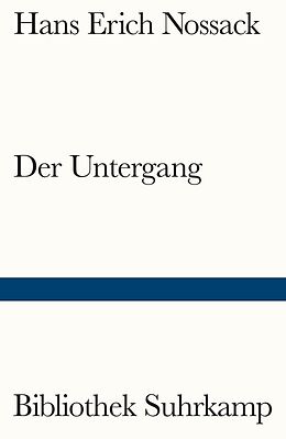 Kartonierter Einband Der Untergang von Hans Erich Nossack