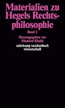 Kartonierter Einband Materialien zu Hegels Rechtsphilosophie. Band 2 von 