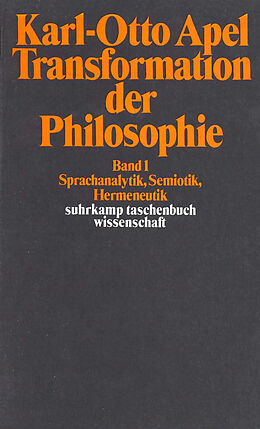 Kartonierter Einband Transformation der Philosophie von Karl-Otto Apel