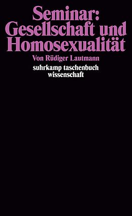 Kartonierter Einband Seminar: Gesellschaft und Homosexualität von 