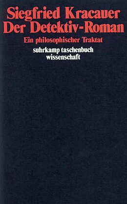 Kartonierter Einband Der Detektiv-Roman von Siegfried Kracauer