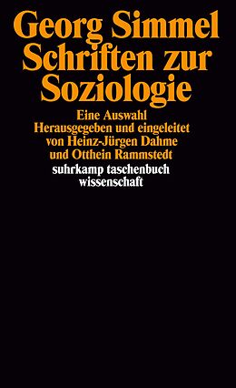 Kartonierter Einband Schriften zur Soziologie von Georg Simmel