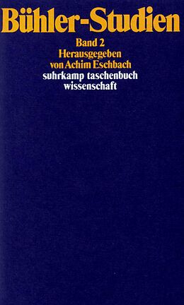 Kartonierter Einband Bühler-Studien. Zwei Bände von Karl Bühler
