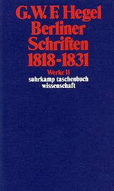 Kartonierter Einband Werke in 20 Bänden mit Registerband von Georg Wilhelm Friedrich Hegel