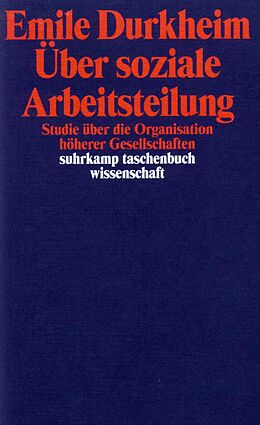 Kartonierter Einband Über soziale Arbeitsteilung von Emile Durkheim