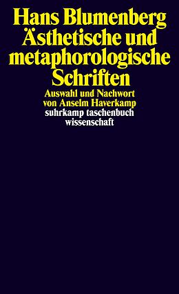 Kartonierter Einband Ästhetische und metaphorologische Schriften von Hans Blumenberg