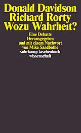 Kartonierter Einband Wozu Wahrheit? von Donald Davidson, Richard Rorty